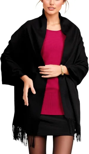 Novawo Wool Shawl Large Thick Pashmina Travel Blanket Scarf Winter Wraps for Women