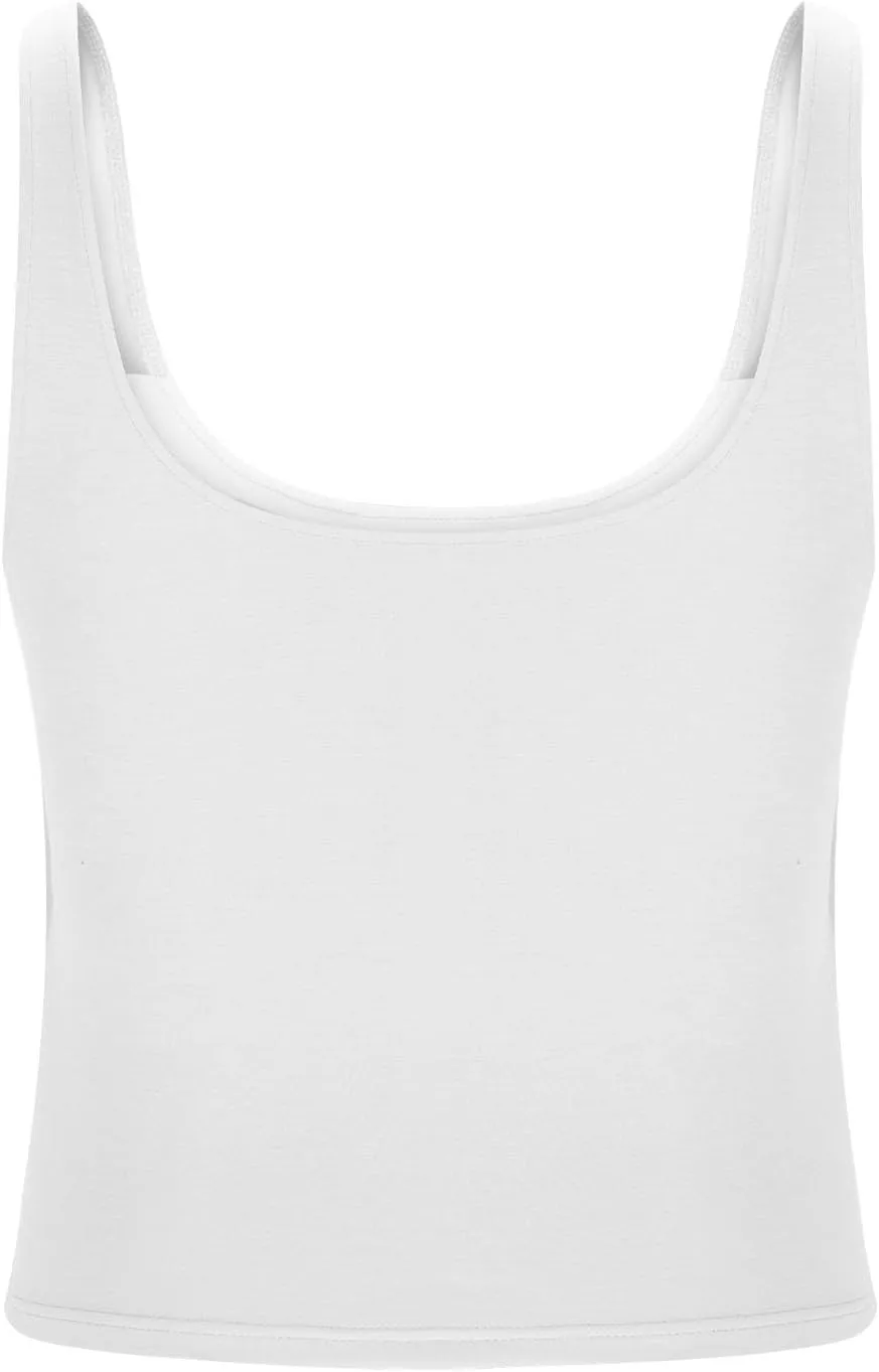 Oplxuo Womens Shelf Bra Tank Tops Sleeveless Scoop Neck Workout Camis Yoga Shirt Solid Color Slim Fitted Undershirt