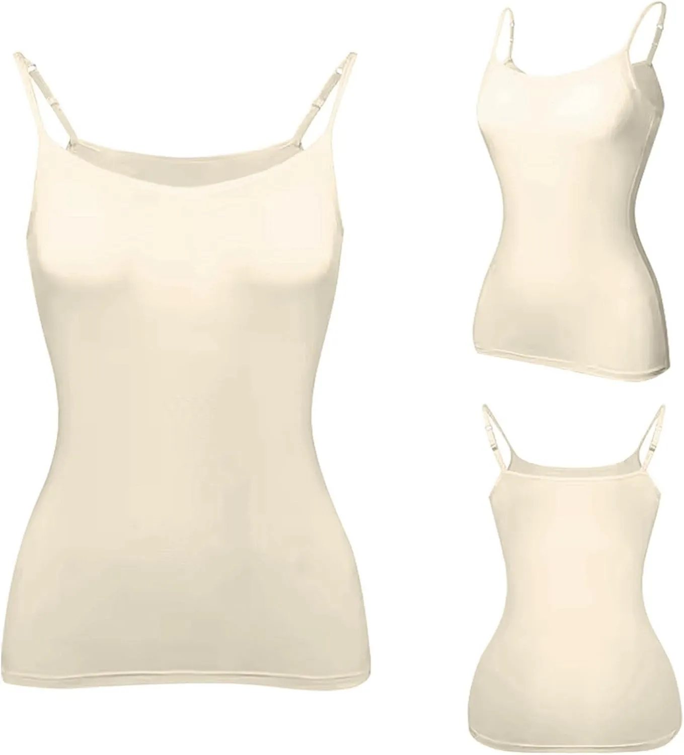 Palaver Womens Tank Tops With Built In Bras Summer Plus Size Padded Workout Tops Casual Crew Neck Sleeveless Camisole