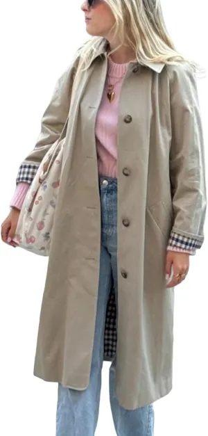 Perbai Women's Oversized Long Trench Coat Single Breasted Lapel Windproof Overcoat Peacoat with Pockets