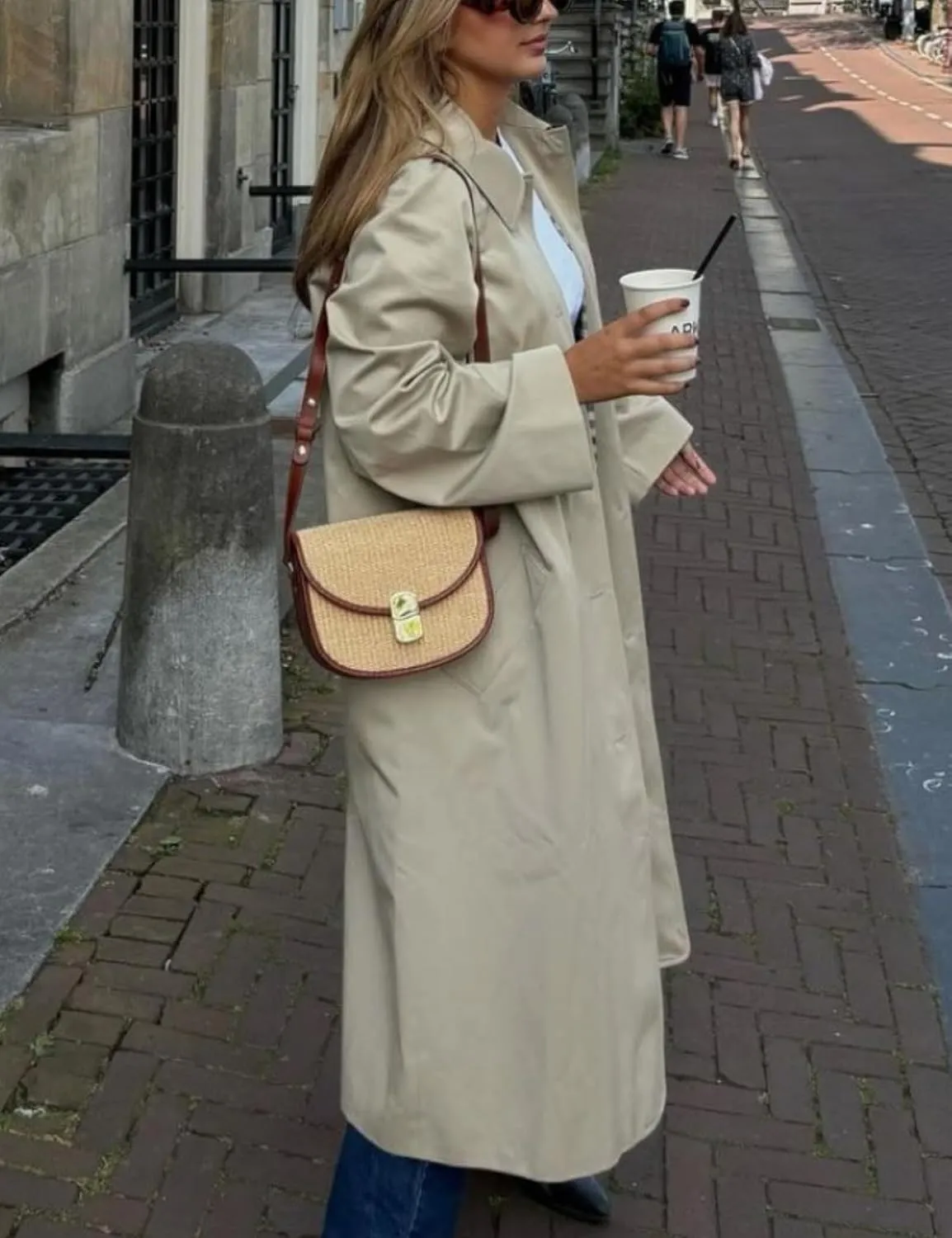 Perbai Women's Oversized Long Trench Coat Single Breasted Lapel Windproof Overcoat Peacoat with Pockets