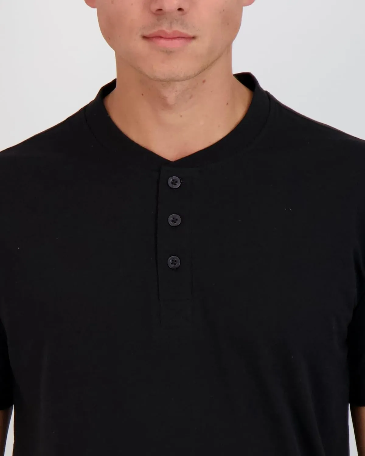 Real Essentials 3 Pack: Men's Cotton Short & Long Sleeve Henley T-Shirt Performance Activewear (Available in Big & Tall)