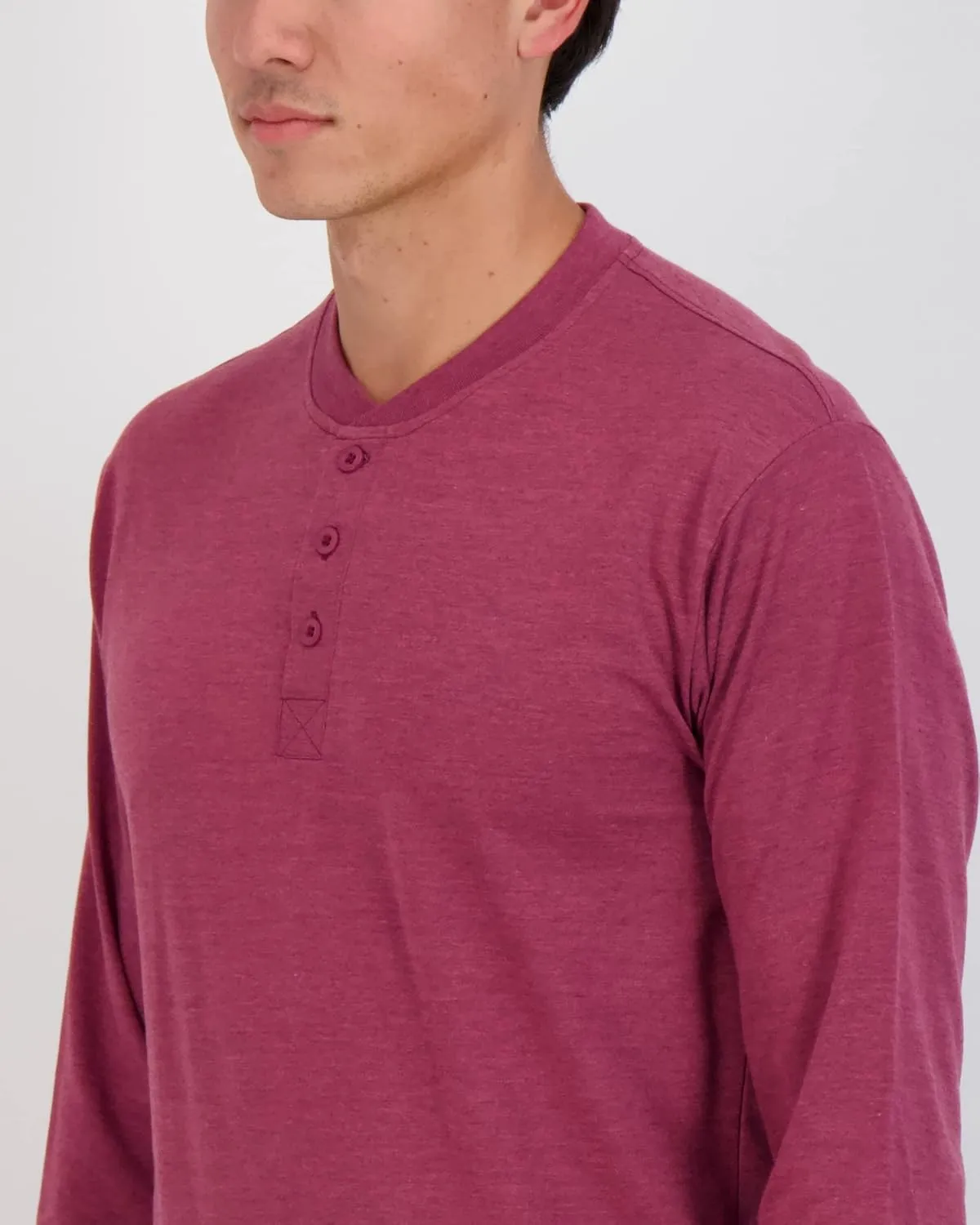 Real Essentials 3 Pack: Men's Cotton Short & Long Sleeve Henley T-Shirt Performance Activewear (Available in Big & Tall)