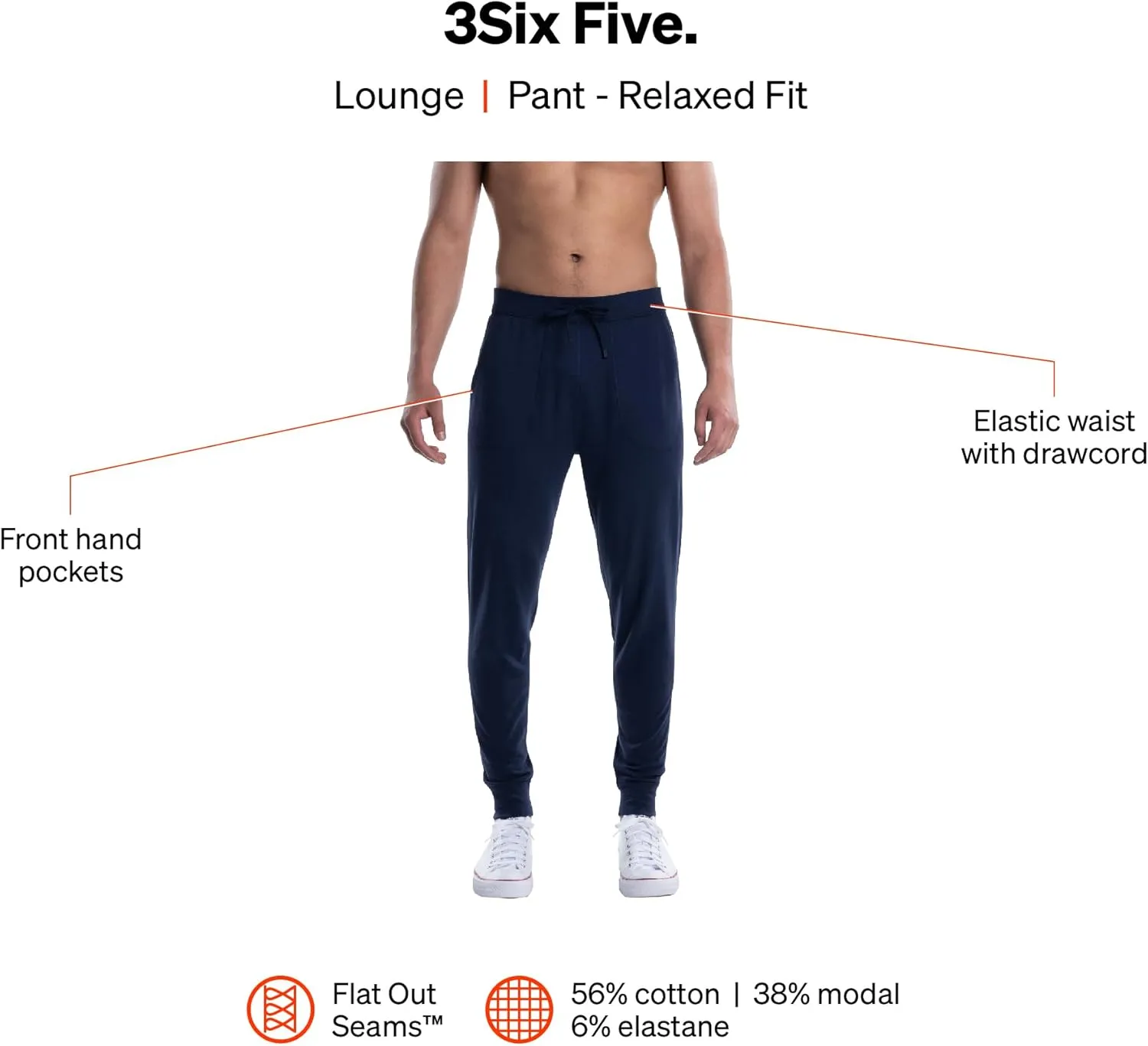 Saxx Men's Underwear - 3Six Five Pant - Pants for Men, Fall