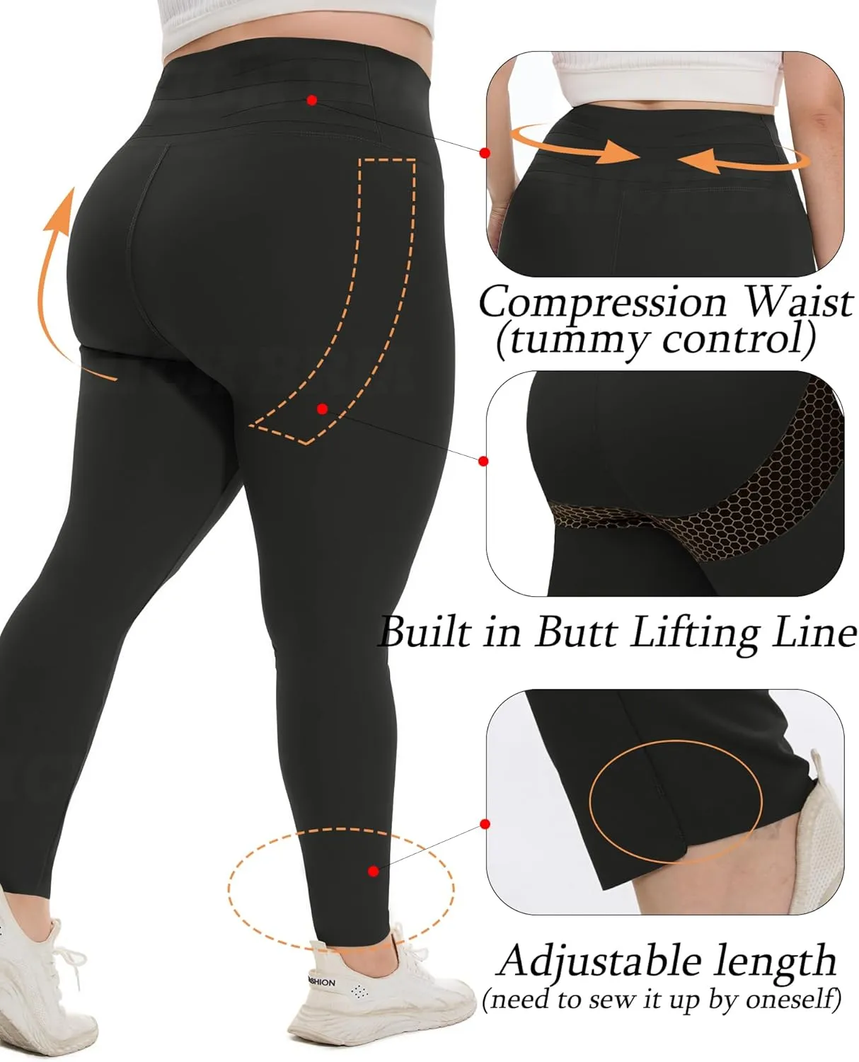 Seamless Butt Lifting Leggings for Women High Waisted Compression Leggings Workout Yoga Pants with Tummy Control