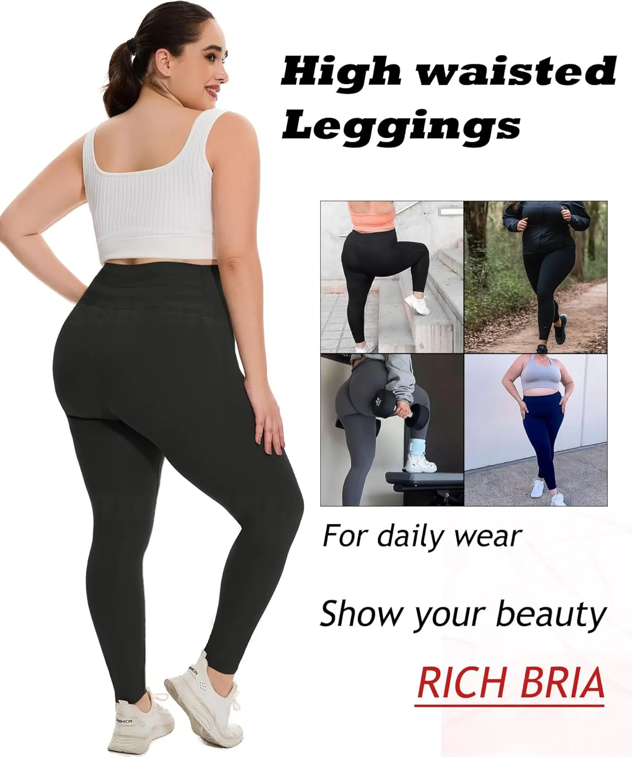 Seamless Butt Lifting Leggings for Women High Waisted Compression Leggings Workout Yoga Pants with Tummy Control