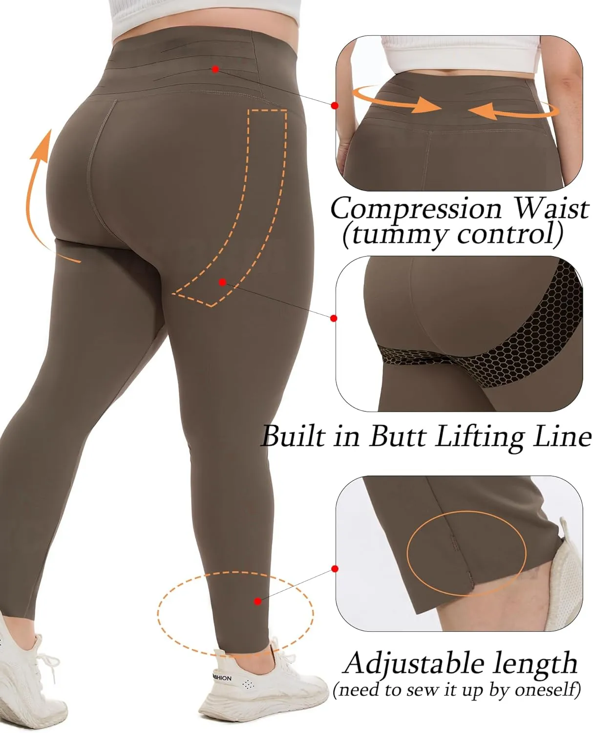 Seamless Butt Lifting Leggings for Women High Waisted Compression Leggings Workout Yoga Pants with Tummy Control