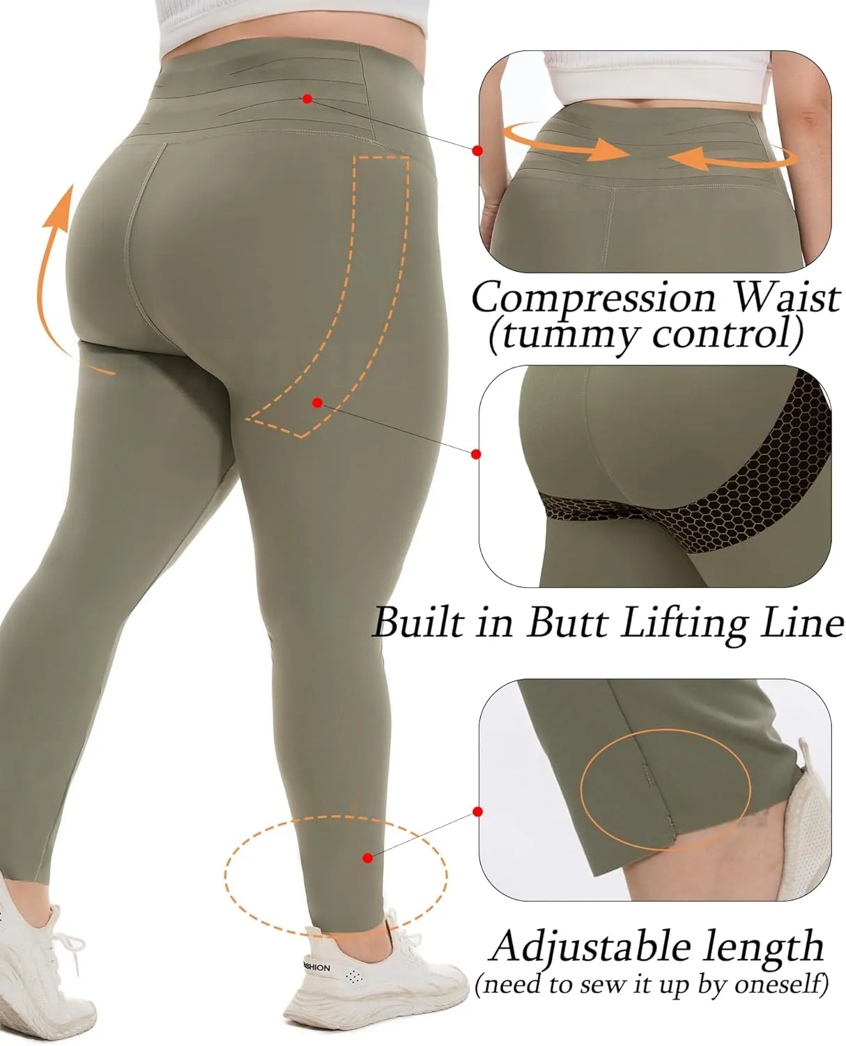 Seamless Butt Lifting Leggings for Women High Waisted Compression Leggings Workout Yoga Pants with Tummy Control
