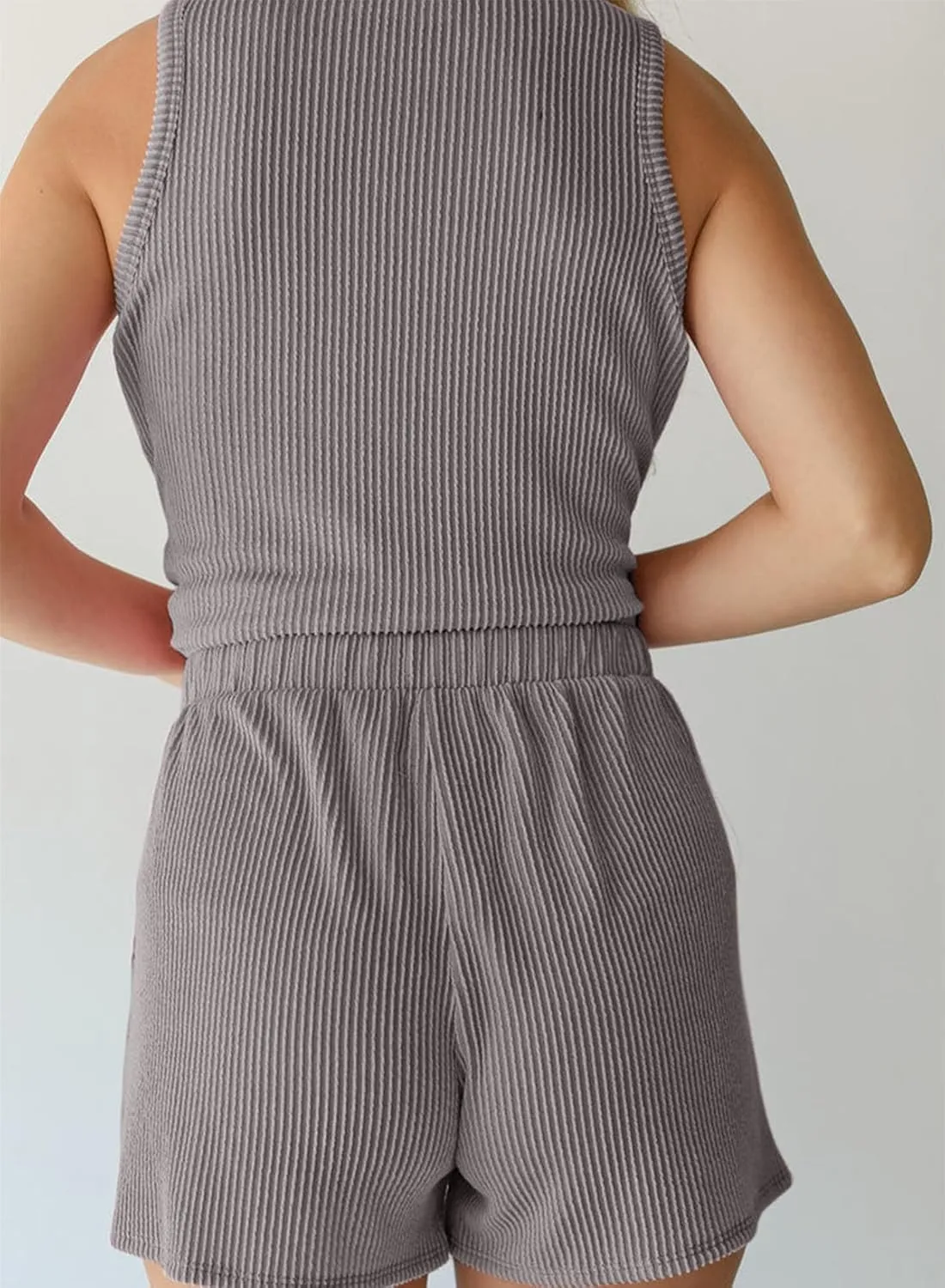 SHEWIN Women's Summer 2 Piece Outfits Shorts Sets Matching Set Loungewear 2025