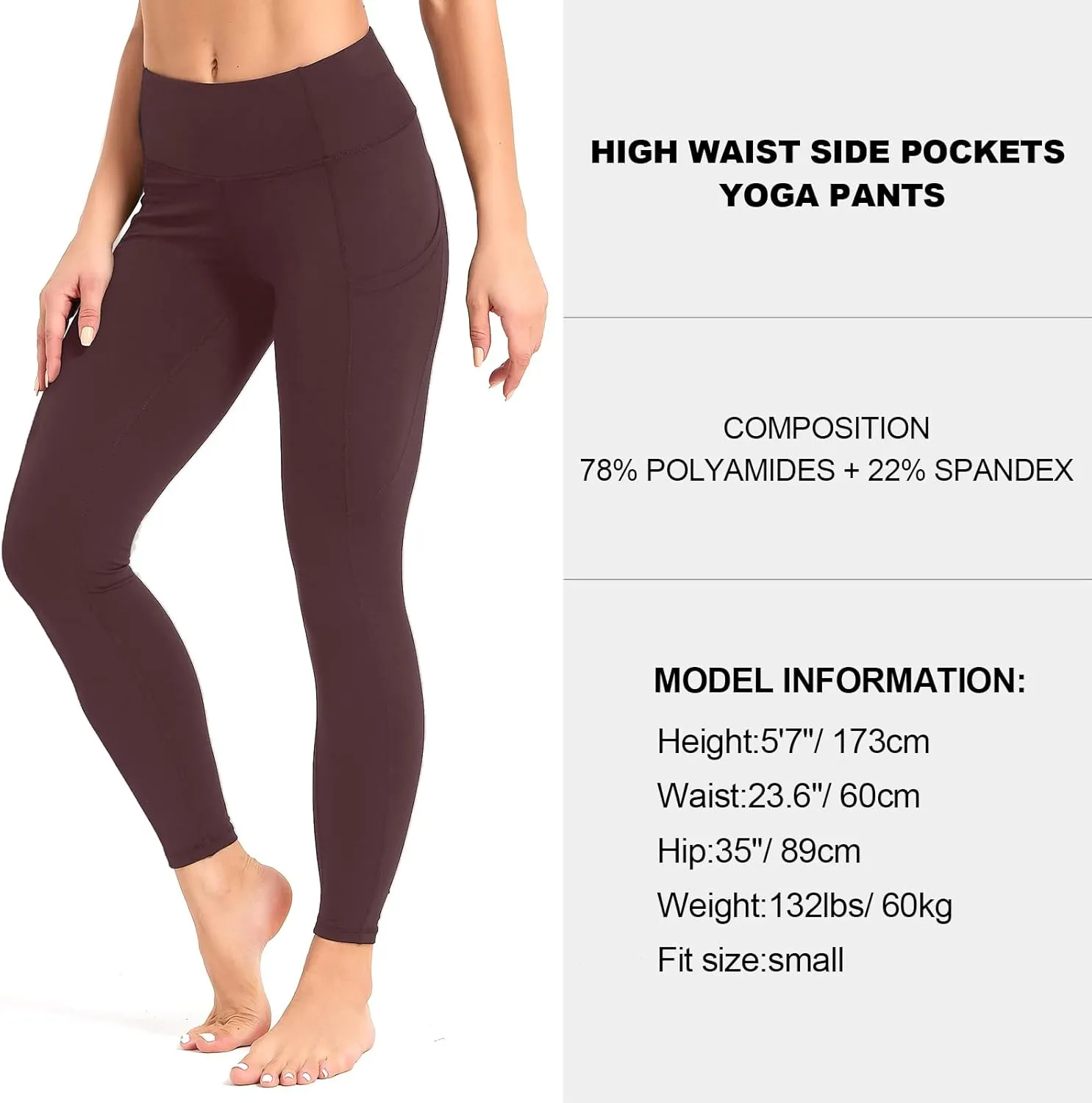 SP3LOPS Yoga Pants with Pockets for Women High Waisted Tummy Control Women's Buttery Soft Yoga Workout Leggings Running Pants