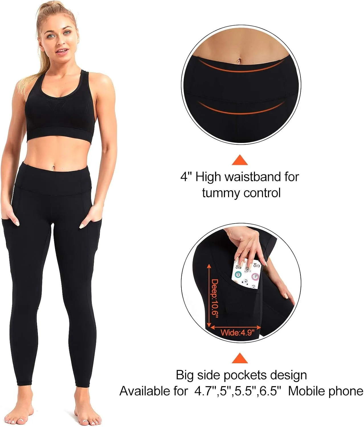 SP3LOPS Yoga Pants with Pockets for Women High Waisted Tummy Control Women's Buttery Soft Yoga Workout Leggings Running Pants