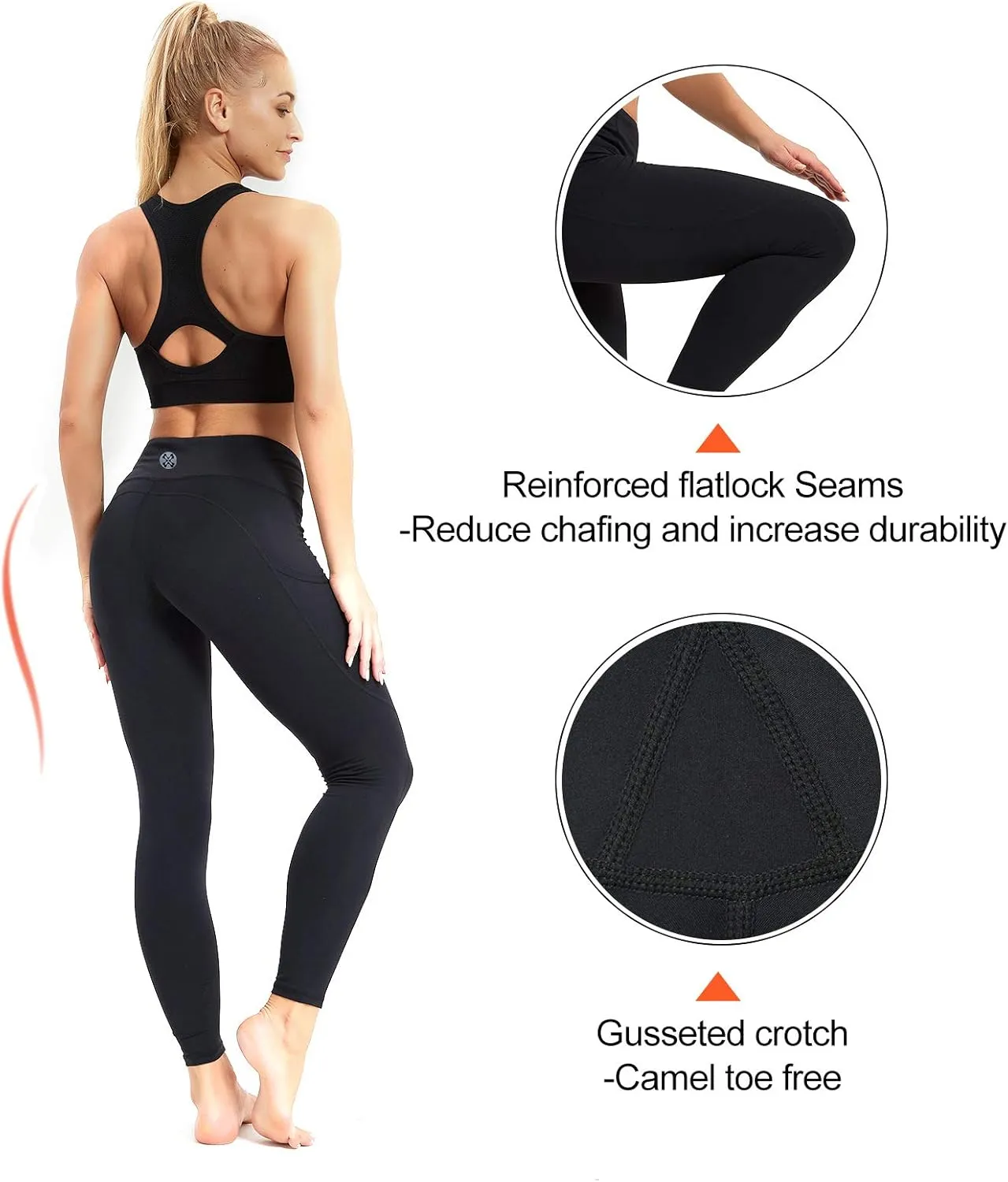 SP3LOPS Yoga Pants with Pockets for Women High Waisted Tummy Control Women's Buttery Soft Yoga Workout Leggings Running Pants