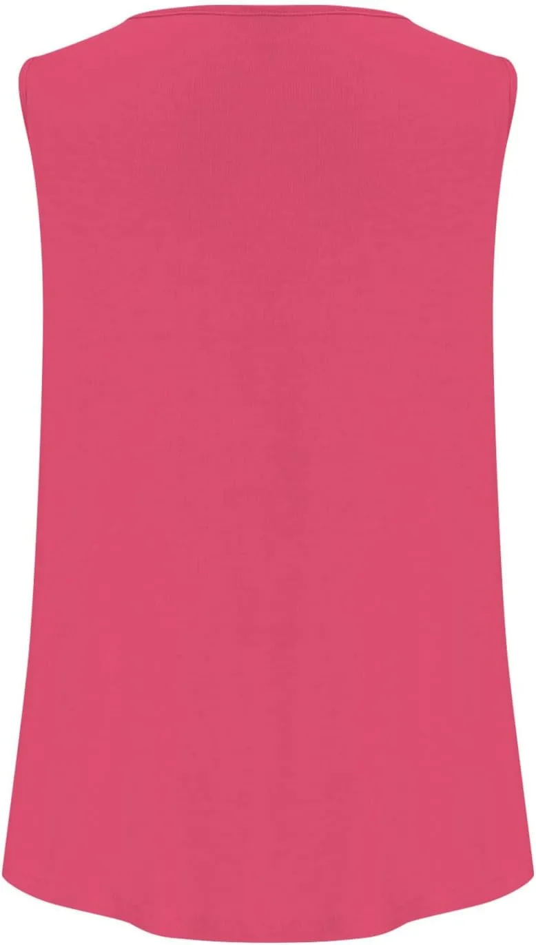 Summer Tank Tops for Women Square Neck Solid Color Sleeveless Tunics Summer Flowy Vacation Casual Shirts Top 2025