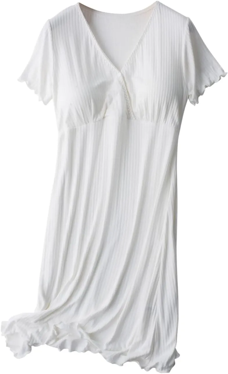 TANGNADE Nursing Dress Maternity Nightgown Sleepwear for Breastfeeding Maternity Dress Comfy Loungewear for Pregnancy