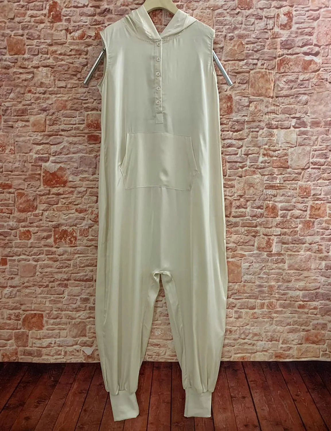 Tanming Hooded Jumpsuits for Women Casual Sleeveless Long Harem Pants Romper with Pockets