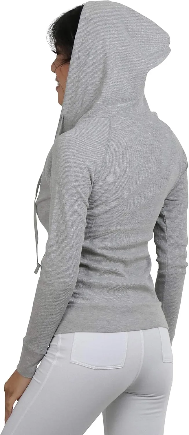 ToBeInStyle Women’s Velour Terry Active Cropped Zip-Up Jacket with Hood