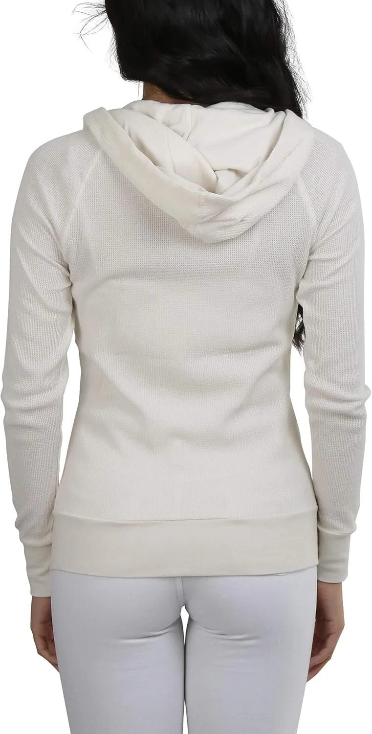 ToBeInStyle Women’s Velour Terry Active Cropped Zip-Up Jacket with Hood