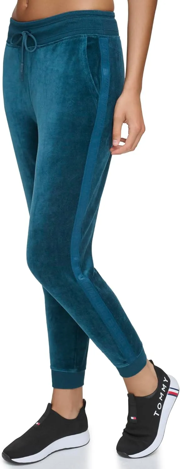 Tommy Hilfiger Women's Drawcord Waist Easy Fit Velour Jogger