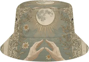Unisex Foldable Sun Protection Bucket Hat - Wide Brim Outdoor Fruits and Leaves Bucket Cap for Camping Travel