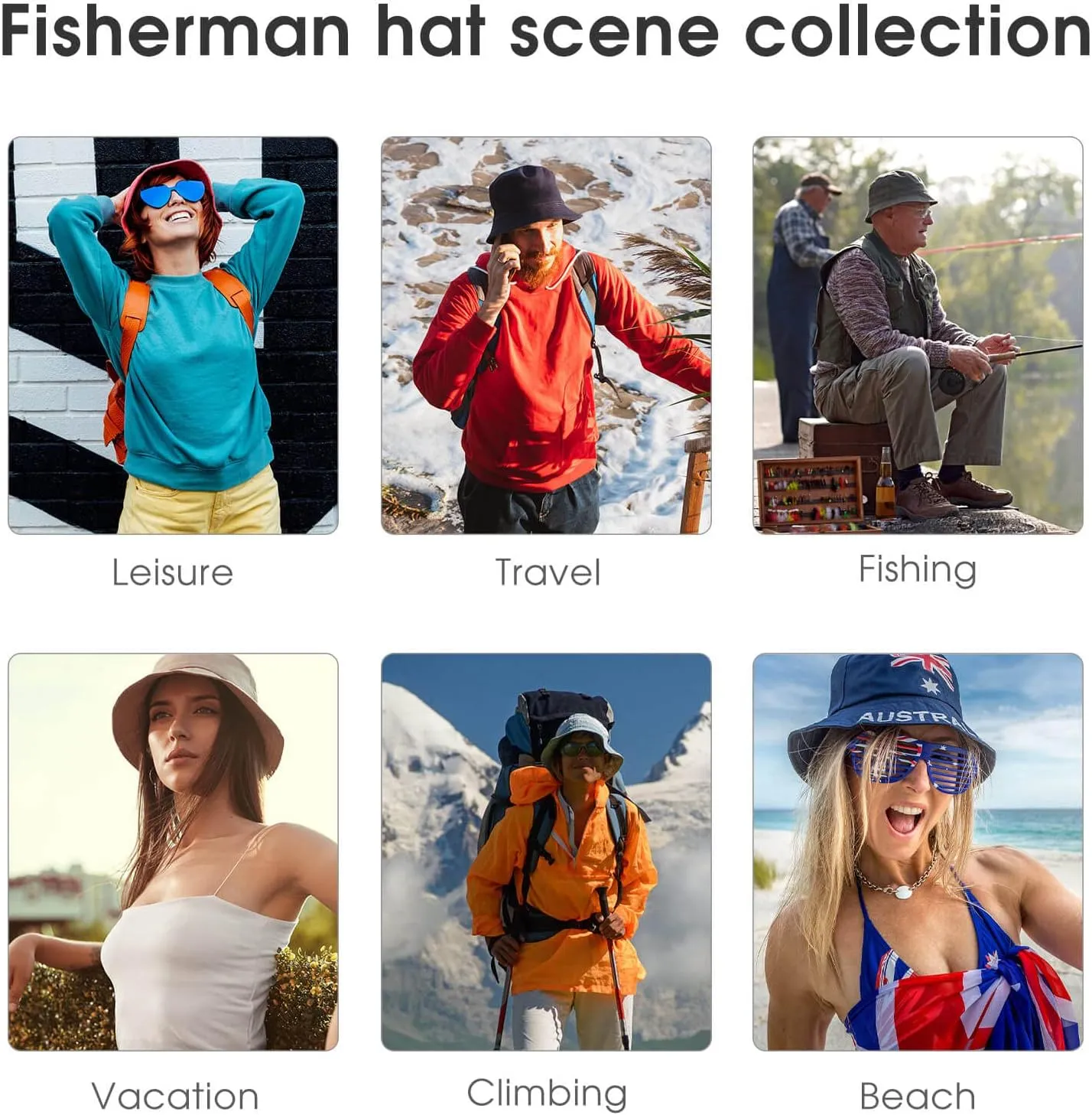 Unisex Foldable Sun Protection Bucket Hat - Wide Brim Outdoor Kiwi Slice Bucket Cap for Camping Travel