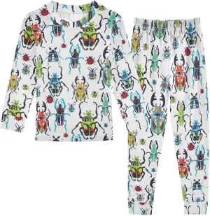 Unisex Long-Sleeve PJ Sets, 2-Piece Pajamas Sleepwear