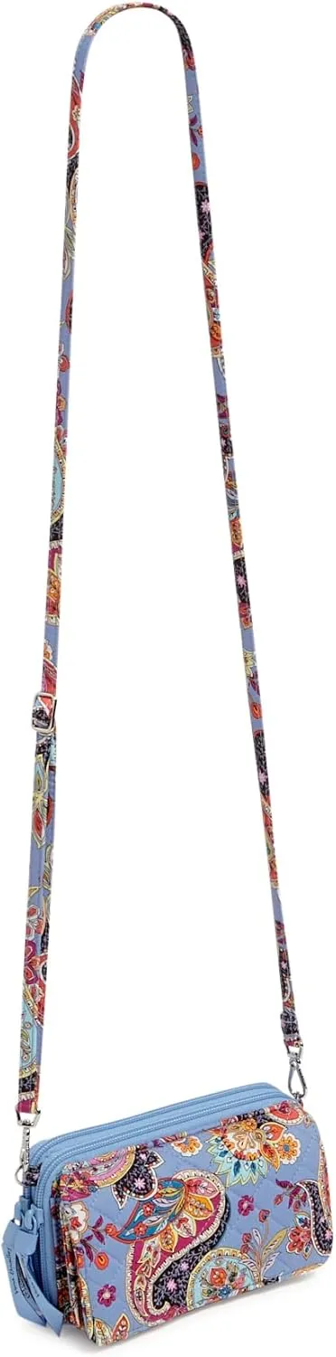 Vera Bradley Women's Cotton All in One Crossbody Purse with RFID Protection