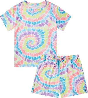 Vieille Girls Pajama Sets Short Sleeve Two Pieces Pjs Set Cute Sleepwear Loungewear for Kids 7-14 Years