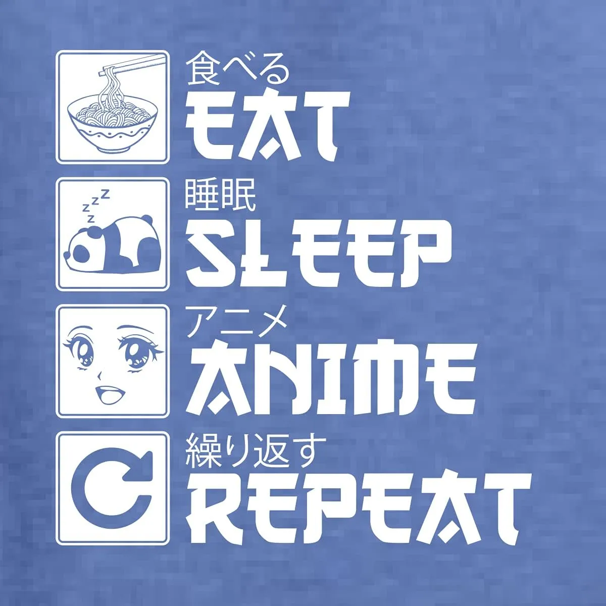 Wild Bobby Eat Sleep Anime Repeat Pop Culture Unisex Graphic Hoodie Sweatshirt
