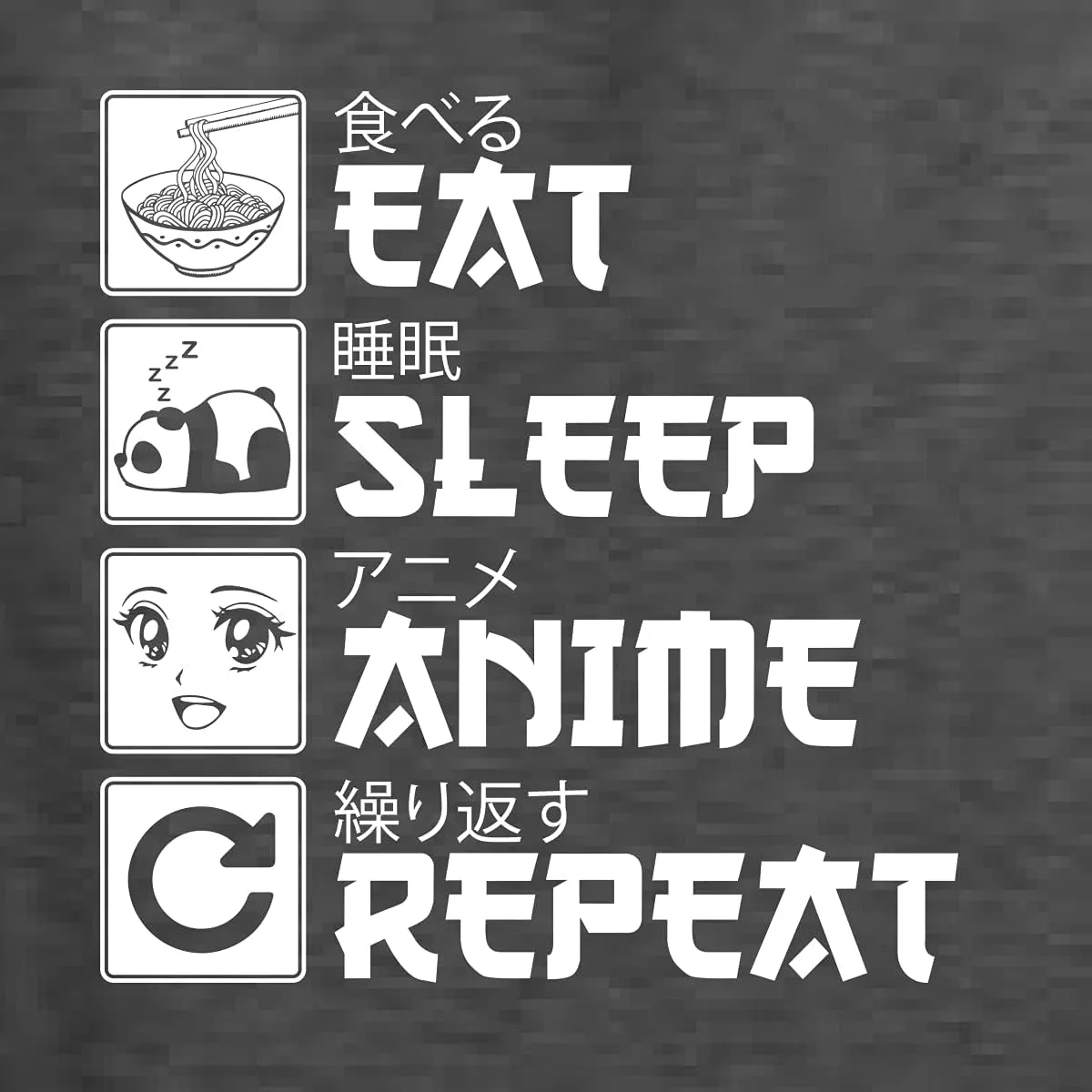 Wild Bobby Eat Sleep Anime Repeat Pop Culture Unisex Graphic Hoodie Sweatshirt