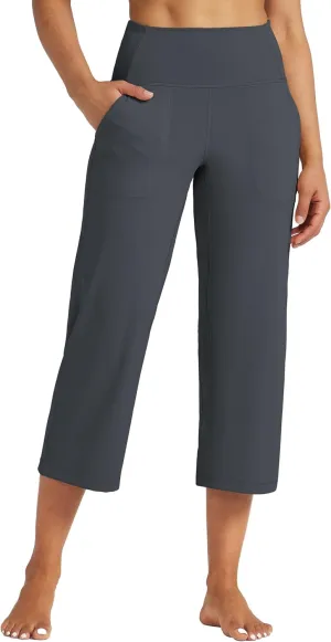 Willit Women's Yoga Capris Pants High Waist Leggings Athletic Exercise Workout Crop Capris Quick Dry 23"