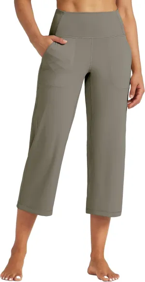 Willit Women's Yoga Capris Pants High Waist Leggings Athletic Exercise Workout Crop Capris Quick Dry 23"