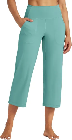 Willit Women's Yoga Capris Pants High Waist Leggings Athletic Exercise Workout Crop Capris Quick Dry 23"
