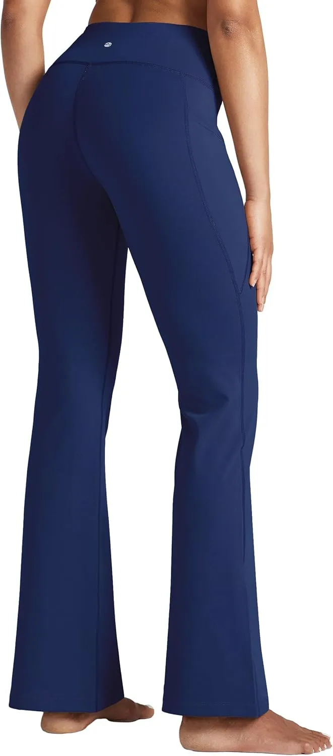 Willit Women's Yoga Pants 27"/29"/31"/33" Flare Leggings Bootcut High Waist Tummy Control Workout Pants with Pockets