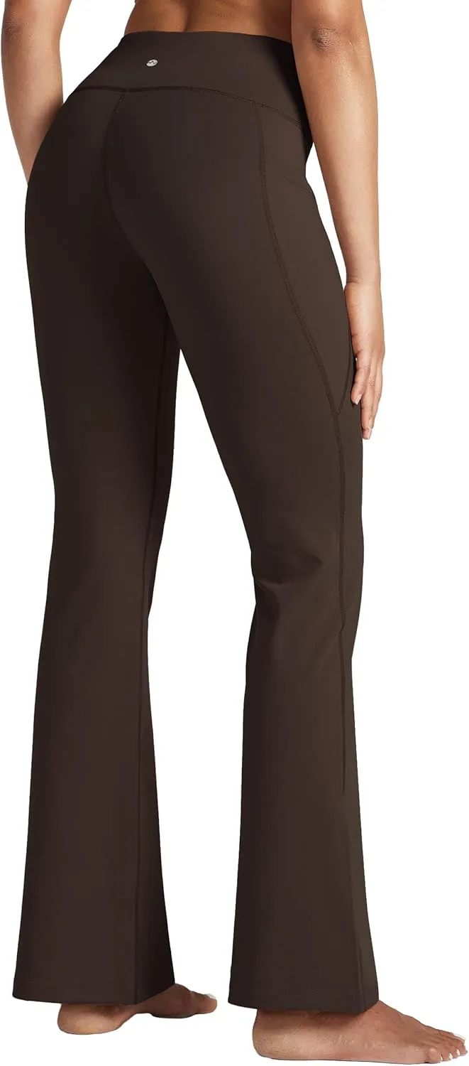 Willit Women's Yoga Pants Flare Leggings High Waist Bootcut Workout Leggings Tummy Control with Pockets 27" 29" 31" 33"