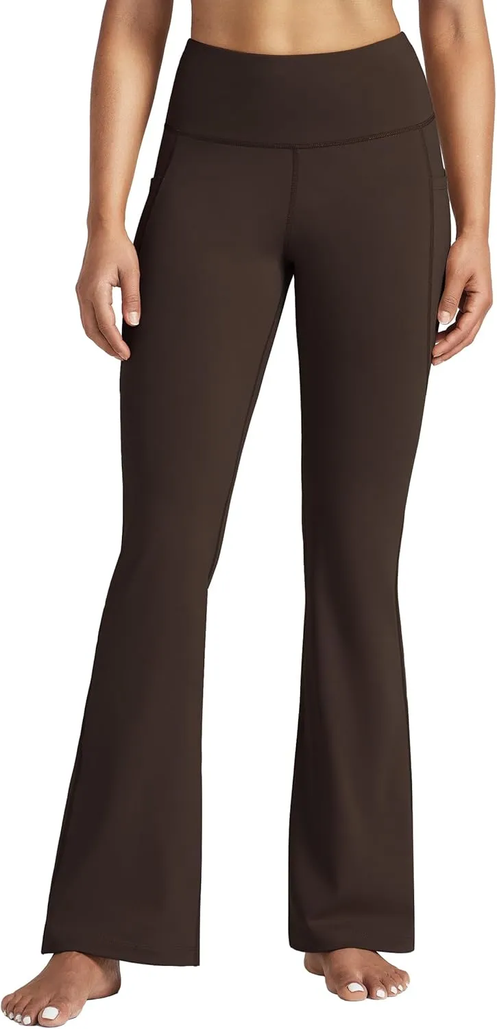 Willit Women's Yoga Pants Flare Leggings High Waist Bootcut Workout Leggings Tummy Control with Pockets 27" 29" 31" 33"
