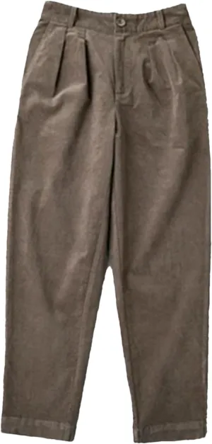 Women’s Corduroy Cotton Harem Pants Elastic Waist Plus Size Vintage Year-Round Loungewear