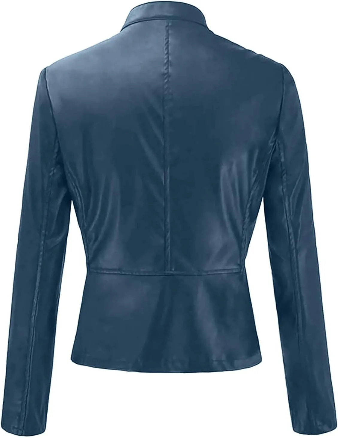 Womens Faux Leather Jacket Lightweight Faux Suede Motorcycle Jackets Zip Up Short Pleather Moto Biker Outwear Coat