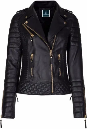 WOMEN'S LEATHER JACKET Bomber Motorcycle Biker Real Lambskin Leather Jacket for Womens