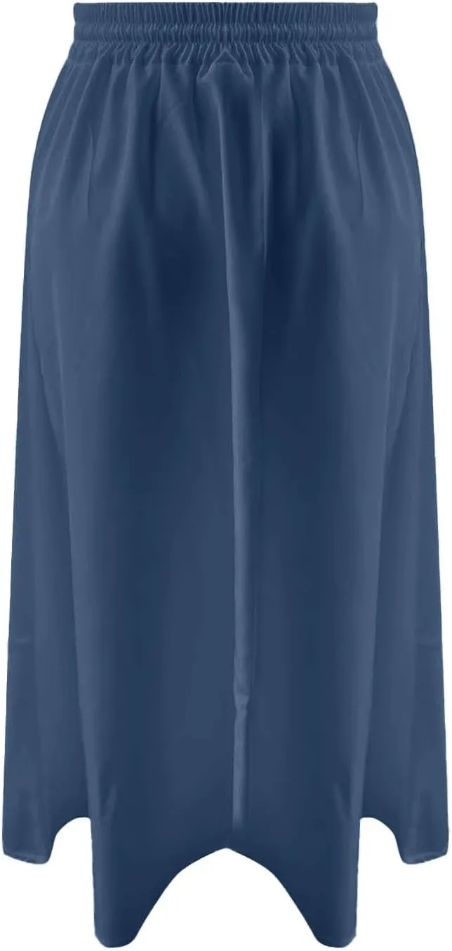 Women's Midi Skirt Summer Pleated Flowy Elastic High Waisted A-Line Skirt with Pockets Bohemia for Women 2025 Trendy