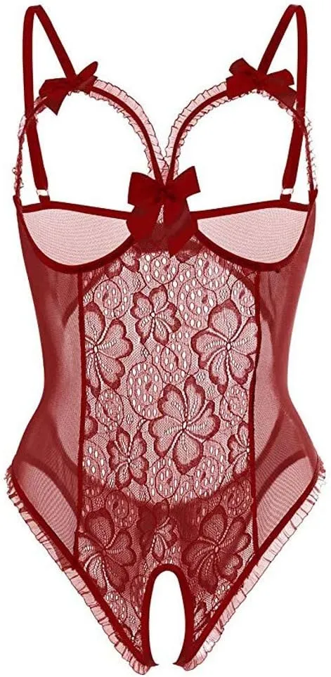 Women's Sexy Lace Babydoll Chemise Kimono Robe Bridal Nightgown Bridal Sleepwear Lingerie Sets
