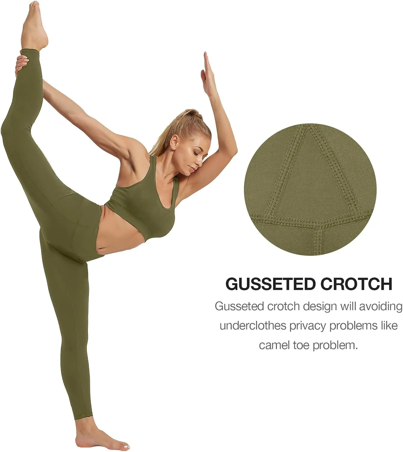 Yoga Leggings for Women with Pockets High Waisted Tummy Control Women's Butt Lift Yoga Workout Leggings Running Pants