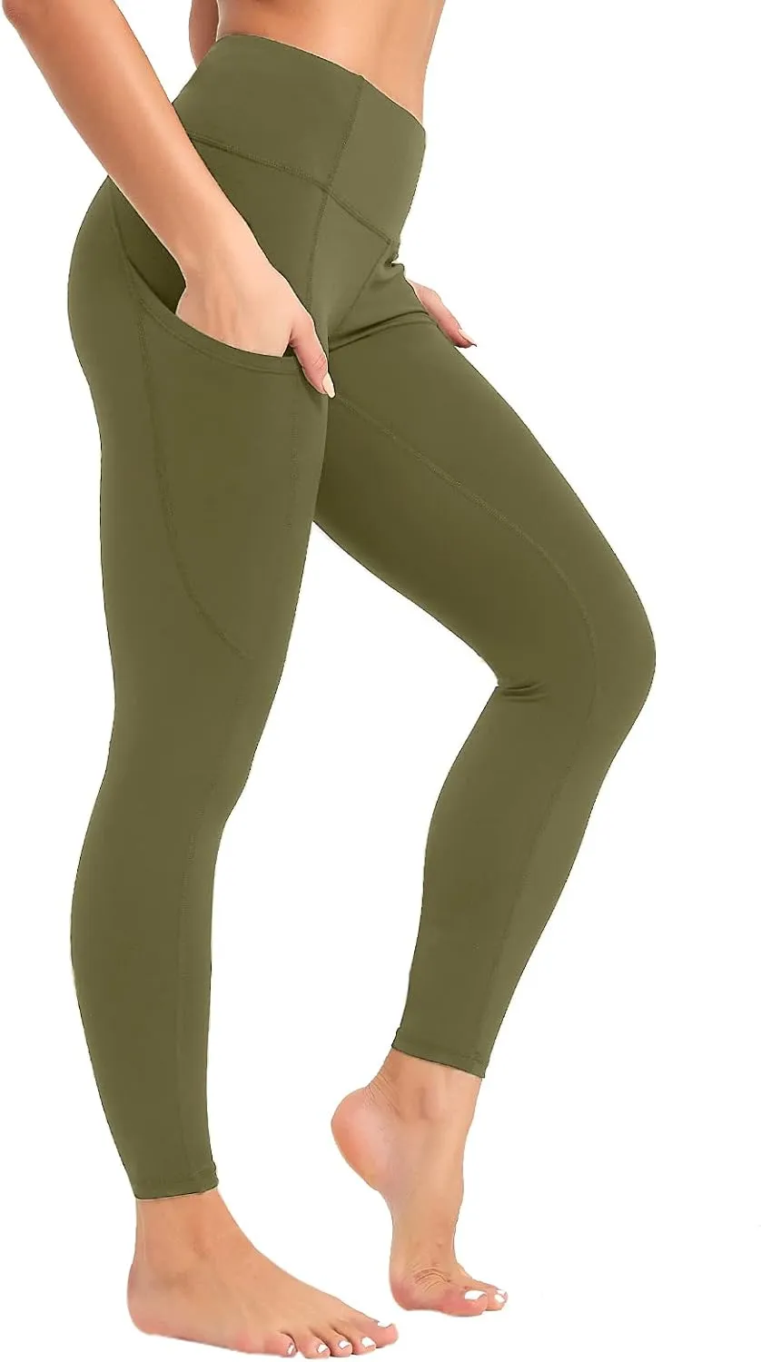 Yoga Leggings for Women with Pockets High Waisted Tummy Control Women's Butt Lift Yoga Workout Leggings Running Pants