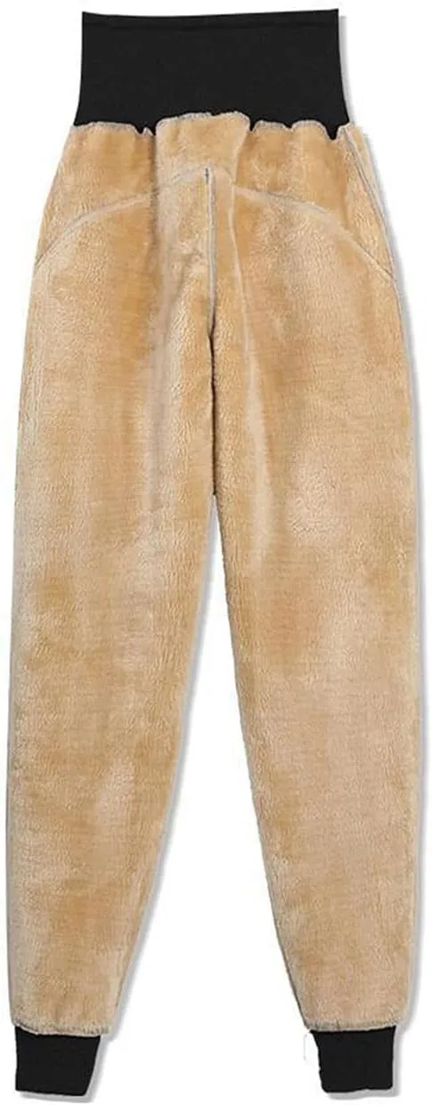 ZGZZ7 Women's Sherpa-Lined Sweatpants Winter Fleece Joggers Loungewear Workout Active Track Pants